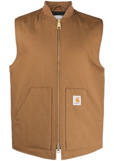 Carhartt logo-patch zipped vest