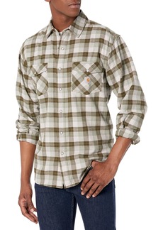 Carhartt Men's Rugged Flex Relaxed Fit Midweight Long-Sleeve Snap-Front Plaid Shirt
