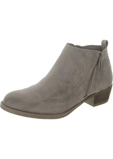 Carlos by Carlos Santana Brianne Womens Faux Suede Stacked Heel Ankle Boots