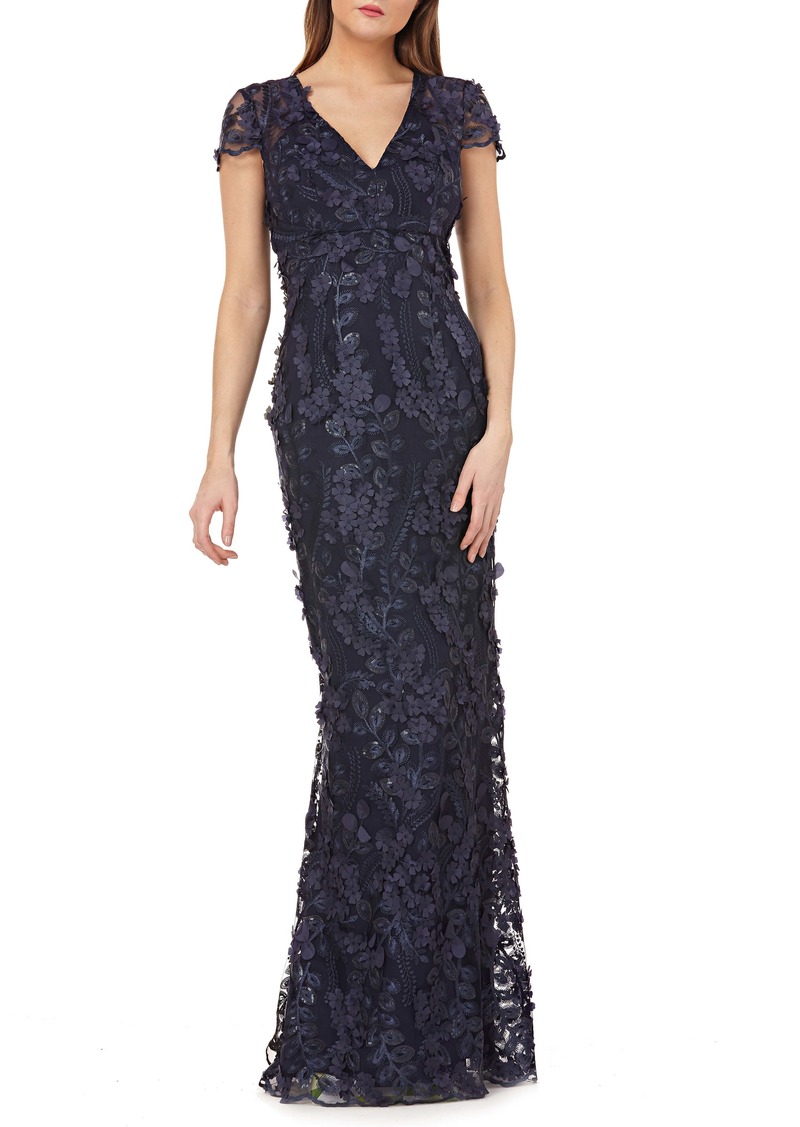 Carmen Marc Valvo Carmen Marc Valvo Infusion Petals Embellished Gown ...