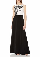 Carmen Marc Valvo Infusion Women's Floral Bodice Gown