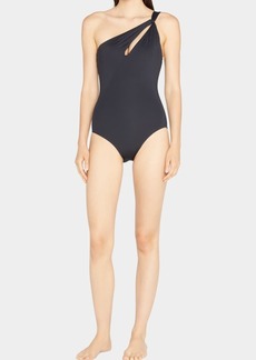 Carmen Marc Valvo One-Shoulder Twisted-Knot One-Piece Swimsuit