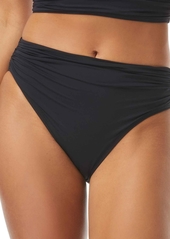 Carmen Marc Valvo Ruched Bikini Bottoms - Black