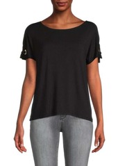 Carmen Marc Valvo Cold Shoulder Top