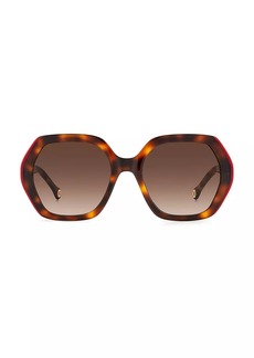 Carolina Herrera 55MM Oversized Geometric Sunglasses
