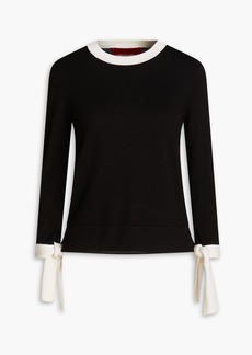 Carolina Herrera - Cashmere and silk-blend sweater - Black - S