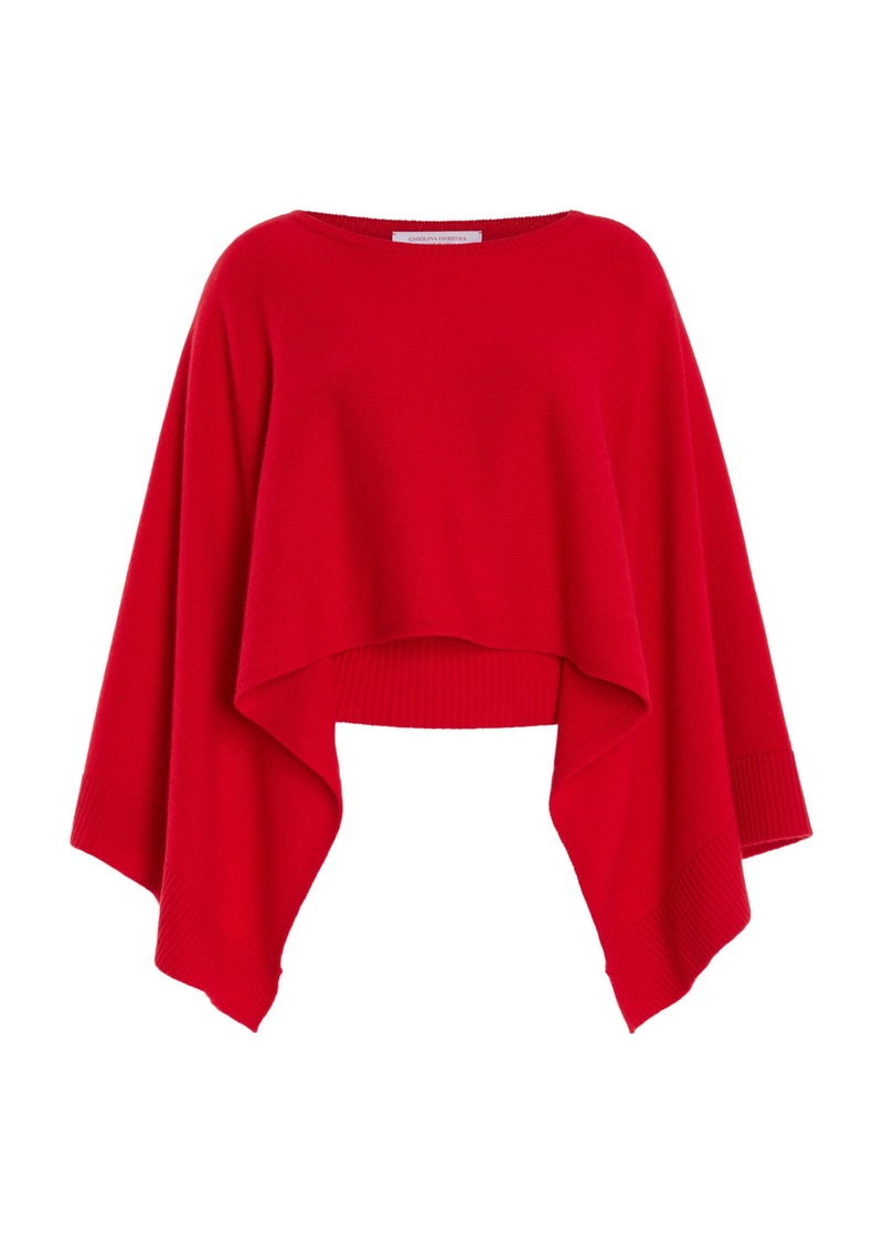 Carolina Herrera - Cashmere Cape Sweater - Red - M - Moda Operandi