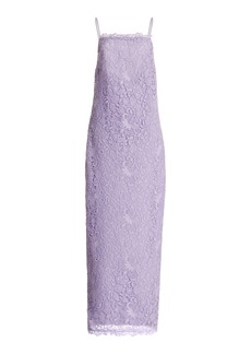 Carolina Herrera - Column Lace Midi Dress - Purple - US 6 - Moda Operandi