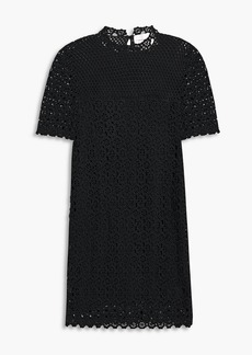 Carolina Herrera - Crocheted silk mini dress - Black - XL