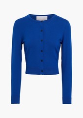 Carolina Herrera - Cropped wool cardigan - Blue - XL