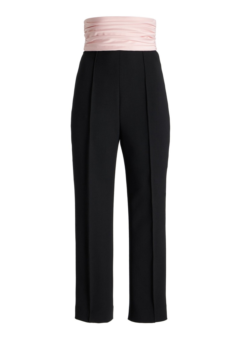 Carolina Herrera - Cummerbund Skinny-Leg Pants - Black - US 2 - Moda Operandi