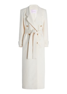 Carolina Herrera - Double-Breasted Wool-Blend Coat - Ivory - US 6 - Moda Operandi