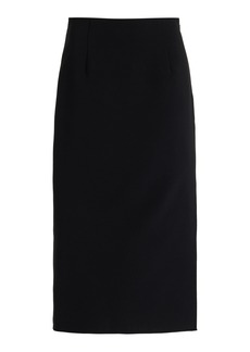 Carolina Herrera - Exclusive Crepe Midi Pencil Skirt - Black - US 4 - Moda Operandi