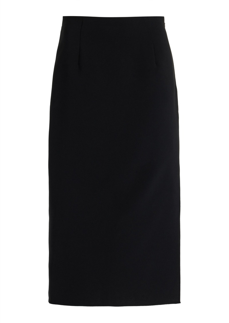 Carolina Herrera - Exclusive Crepe Midi Pencil Skirt - Black - US 8 - Moda Operandi
