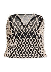 Carolina Herrera - Exclusive Embroidered Strapless Bustier Top - Black/white - US 6 - Moda Operandi