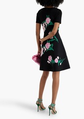 Carolina Herrera - Flared jacquard-knit dress - Black - XS