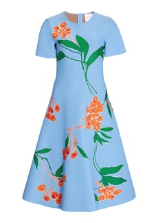 Carolina Herrera - Flared Midi Dress - Floral - XL - Moda Operandi