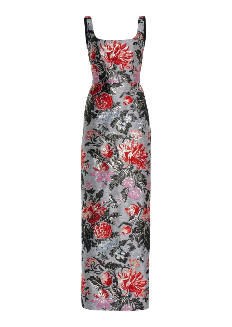 Carolina Herrera - Floral Column Gown - Multi - US 6 - Moda Operandi