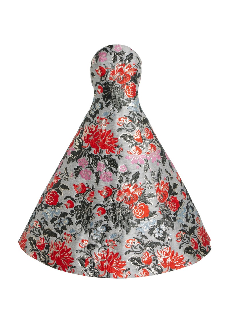 Carolina Herrera - Floral Strapless Maxi Dress - Multi - US 8 - Moda Operandi