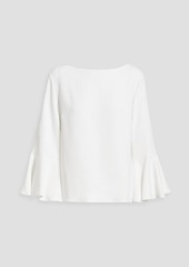 Carolina Herrera - Fluted crepe top - White - US 16