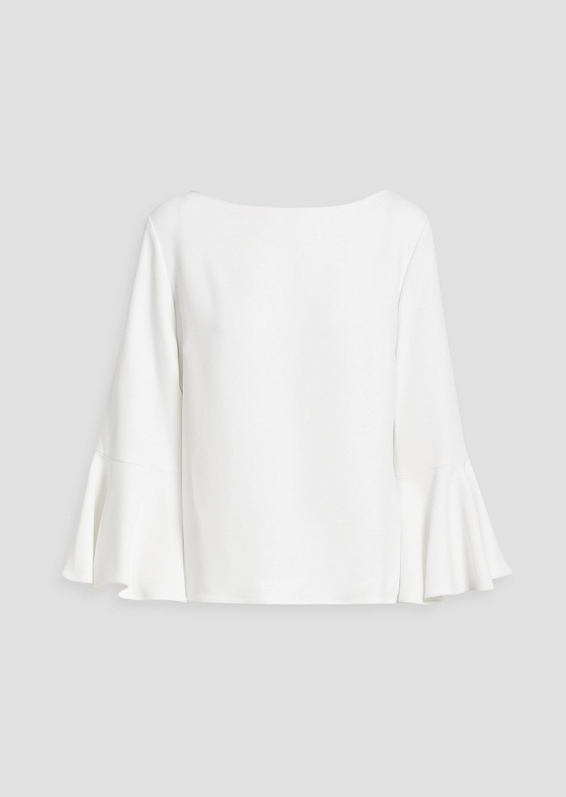 Carolina Herrera - Fluted crepe top - White - US 16