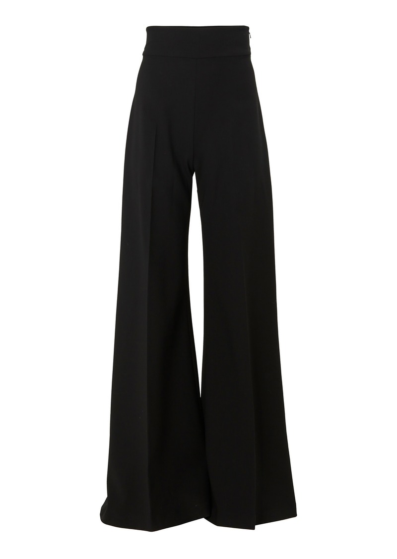 Carolina Herrera - High-Rise Wool-Blend Wide-Leg Pants - Black - US 6 - Moda Operandi