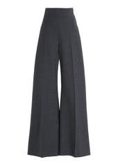 Carolina Herrera - High-Waist Stretch-Wool Wide-Leg Pants - Grey - US 2 - Moda Operandi