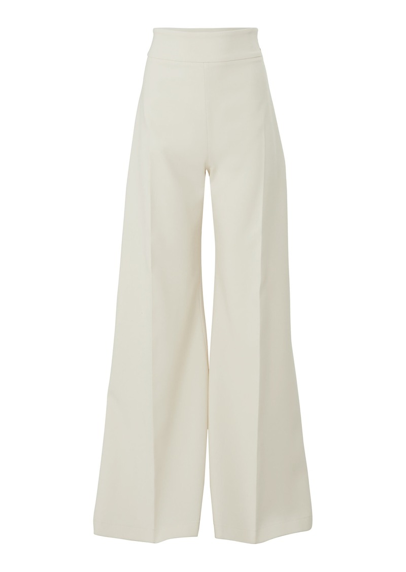 Carolina Herrera - High-Waist Wool-Blend Wide-Leg Pants - Ivory - US 2 - Moda Operandi