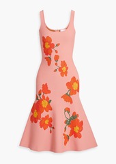 Carolina Herrera - Jacquard-knit dress - Orange - XS