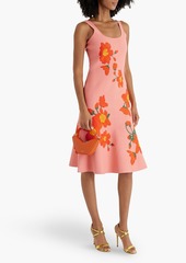 Carolina Herrera - Jacquard-knit dress - Orange - XS