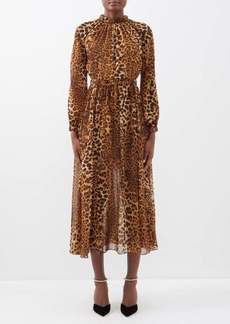 Carolina Herrera - Leopard-print Chiffon Dress - Womens - Multi Leopard