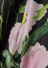 Carolina Herrera - Open-back floral-print silk-organza halterneck gown - Black - US 8