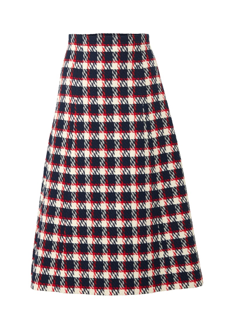 Carolina Herrera - Patterened Cotton-Blend A-Line Midi Skirt - Multi - US 2 - Moda Operandi