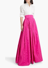 Carolina Herrera - Pleated moire maxi skirt - Pink - US 6