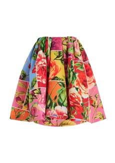 Carolina Herrera - Pleated Strapless Mini Dress - Print - US 2 - Moda Operandi