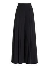 Carolina Herrera - Pleated Wide-Leg Pants - Black/white - US 8 - Moda Operandi