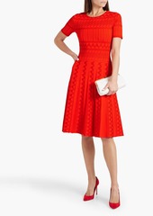 Carolina Herrera - Pointelle-knit dress - Red - XS