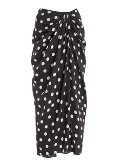 Carolina Herrera - Polka-Dot Midi Skirt - Black/white - US 4 - Moda Operandi