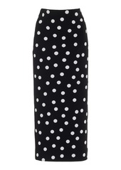 Carolina Herrera - Polka-Dot Midi Skirt - Black/white - XXL - Moda Operandi