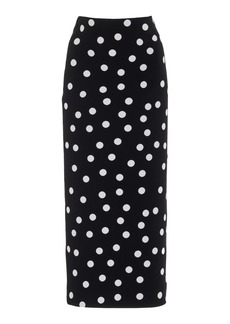 Carolina Herrera - Polka-Dot Midi Skirt - Black/white - XL - Moda Operandi