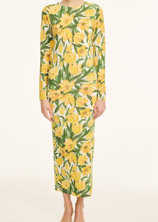 Carolina Herrera - Printed Midi Dress - Multi - XL - Moda Operandi