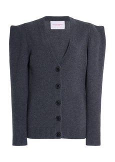 Carolina Herrera - Puff-Sleeve Wool-Cashmere Cardigan - Grey - M - Moda Operandi