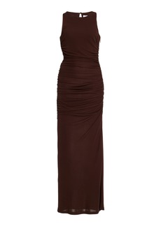 Carolina Herrera - Ruched Jersey Maxi Dress - Brown - XXL - Moda Operandi