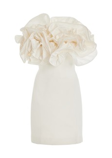 Carolina Herrera - Ruffled Mini Dress - White - US 2 - Moda Operandi