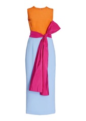 Carolina Herrera - Sash-Detailed Midi Dress - Multi - US 0 - Moda Operandi