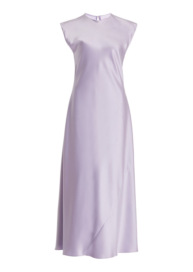 Carolina Herrera - Satin Midi Dress - Purple - US 0 - Moda Operandi