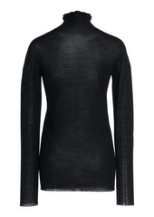 Carolina Herrera - Sheer Virgin-Wool Turtleneck Sweater - Red - S - Moda Operandi