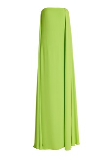Carolina Herrera - Strapless Maxi Dress - Lime Green - US 6 - Moda Operandi