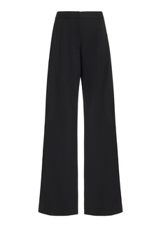 Carolina Herrera - Stretch-Wool Wide-Leg Pants - Black - US 4 - Moda Operandi