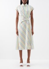 Carolina Herrera - Striped-cotton Midi Shirt Dress - Womens - Multi